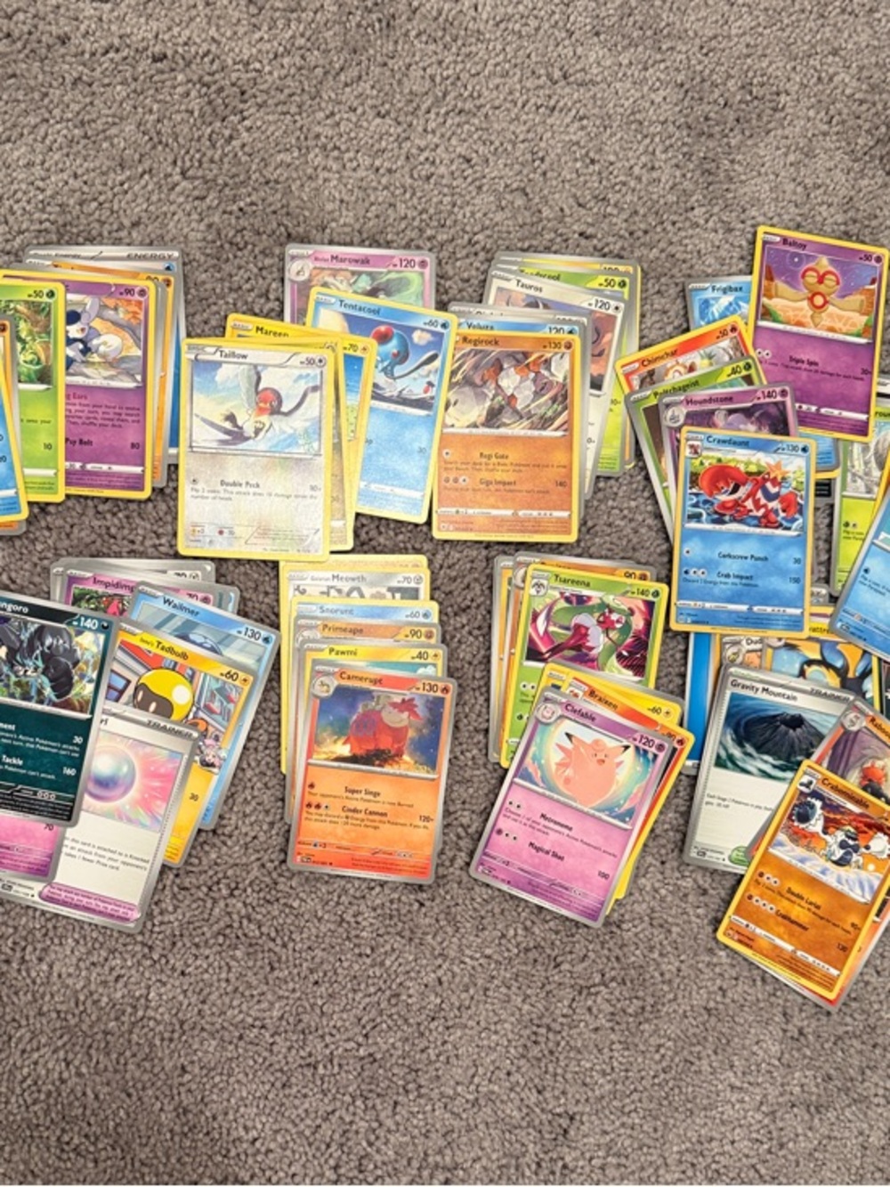 Bulk Mixed Pokémon Trading Cards - Assorted Colors